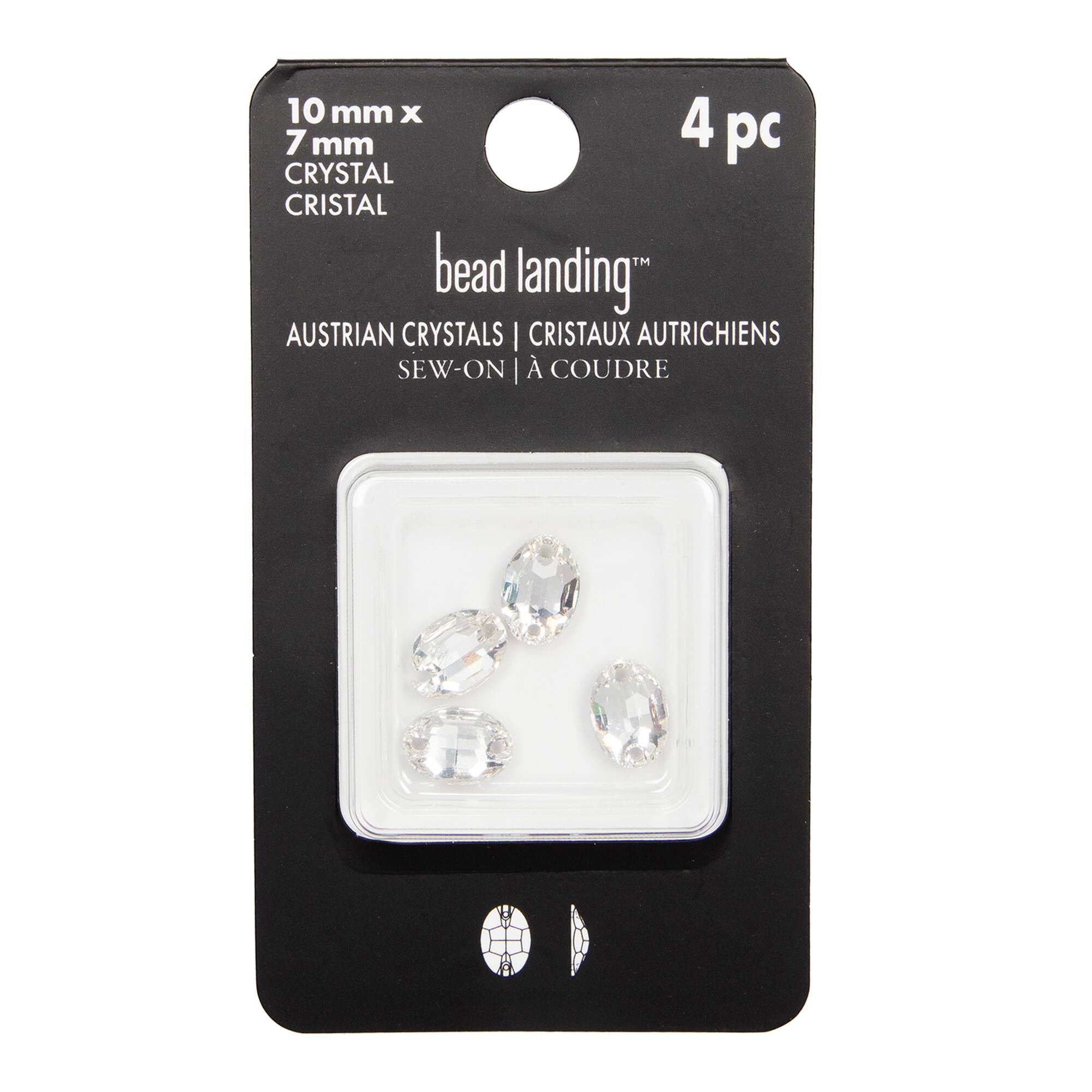 10mm x 7mm Oval Sew-On Austrian Crystals by Bead Landing